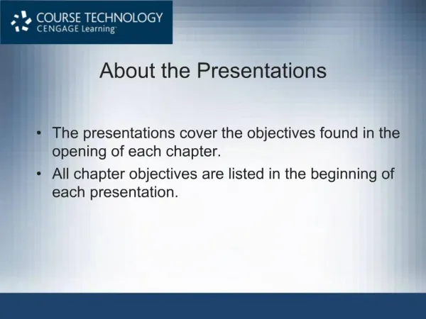 About the Presentations