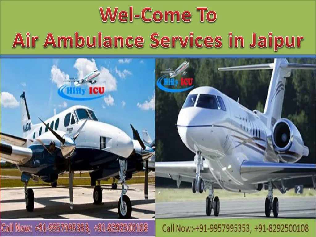 wel come to air ambulance services in jaipur