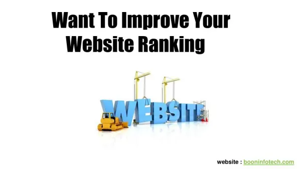 Want To Improve Your Website Ranking