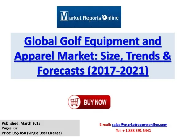 Golf Equipment and Golf Apparel Market 2021 Forecast Report