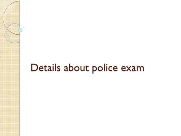Police Coaching Centre in Chennai
