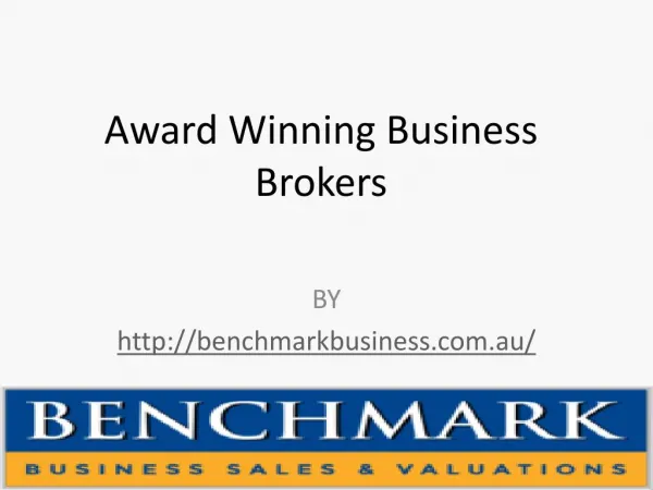 Award Winning Business Brokers