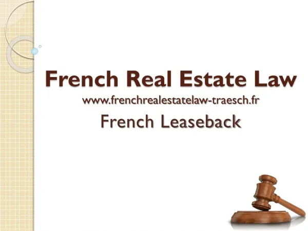 Buying property in French leaseback