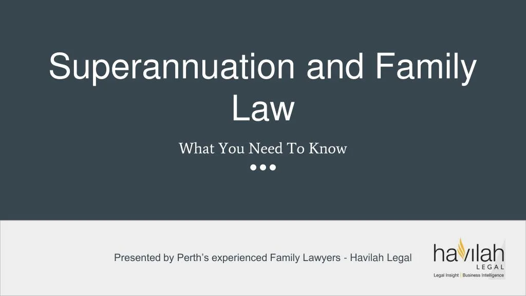 superannuation and family law