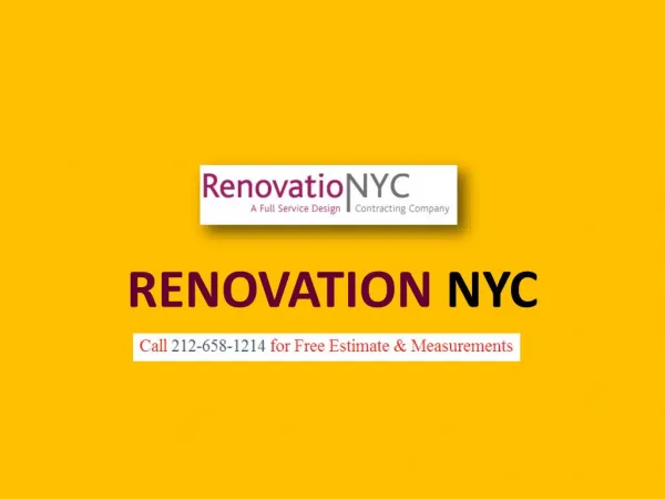 Renovation NYC for Investors and Homeowners