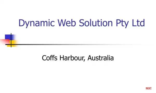 Web design Coffs Harbour- Dynamic Web Solutions