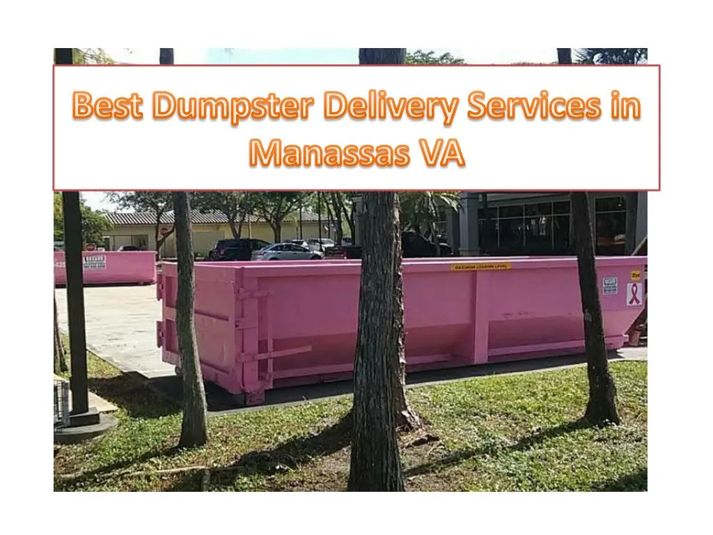 best dumpster delivery services in manassas va