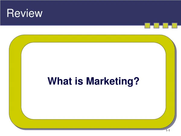 WHAT IS MARKETING?