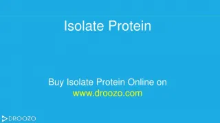 Buy Isolate Protein Powder Supplements Online in India | Droozo.com - slide 1