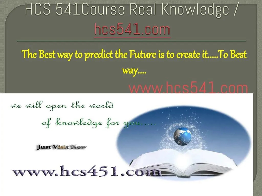 hcs 541course real knowledge hcs541 com