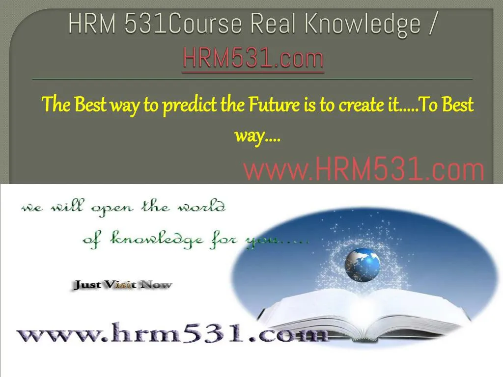 hrm 531course real knowledge hrm531 com