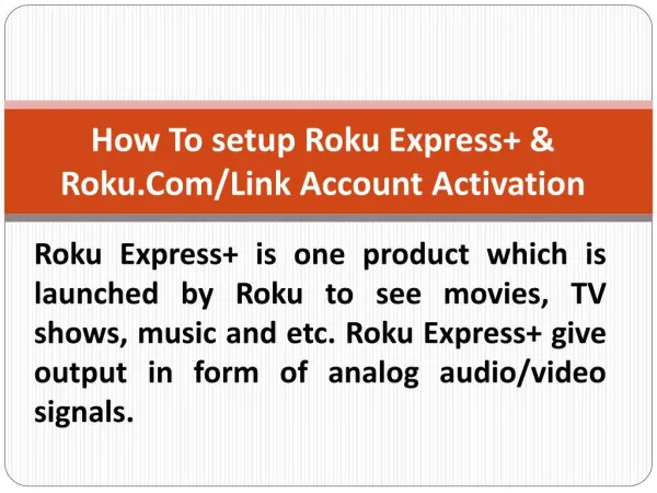How To setup Roku Express & Roku.Com/Link Account Activation
