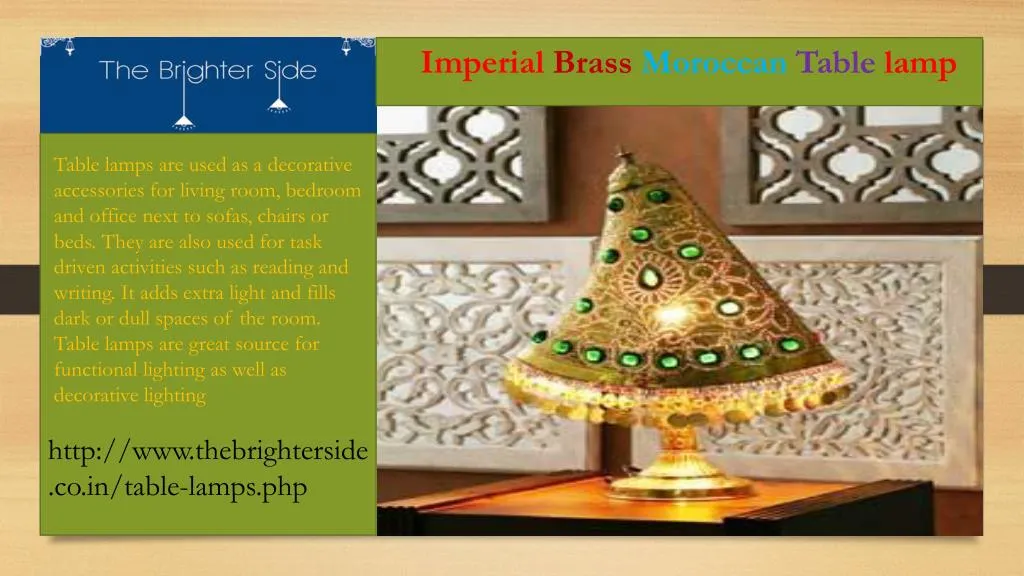 imperial brass moroccan table lamp