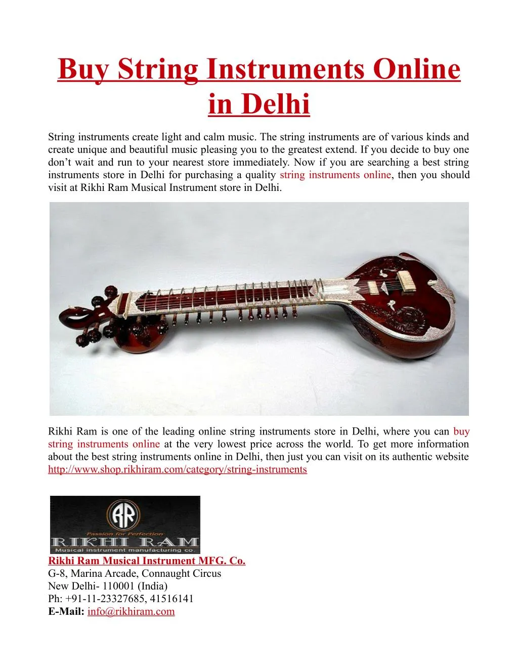 buy string instruments online in delhi