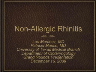 Non-Allergic Rhinitis - slide 1