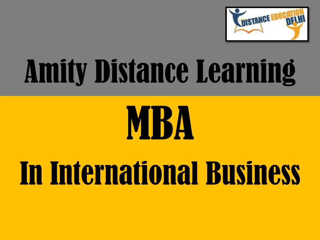 amity distance learning