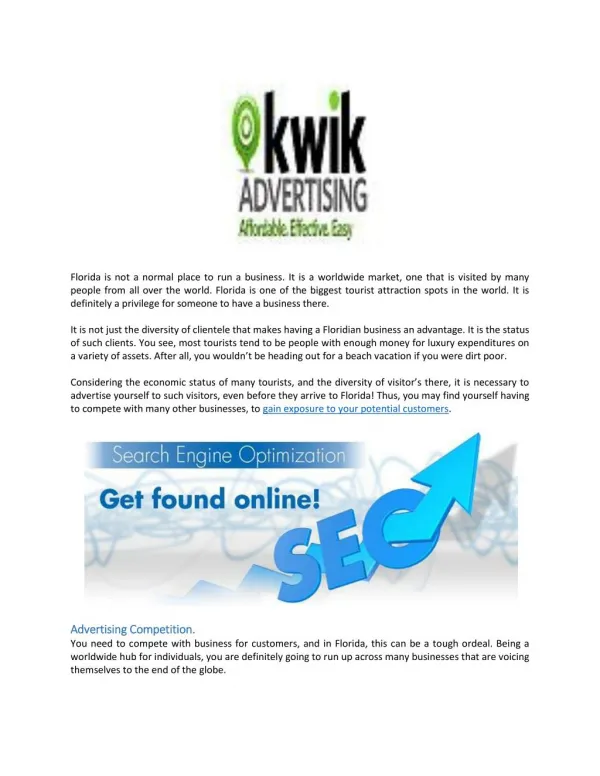 The Necessity of Florida SEO Services
