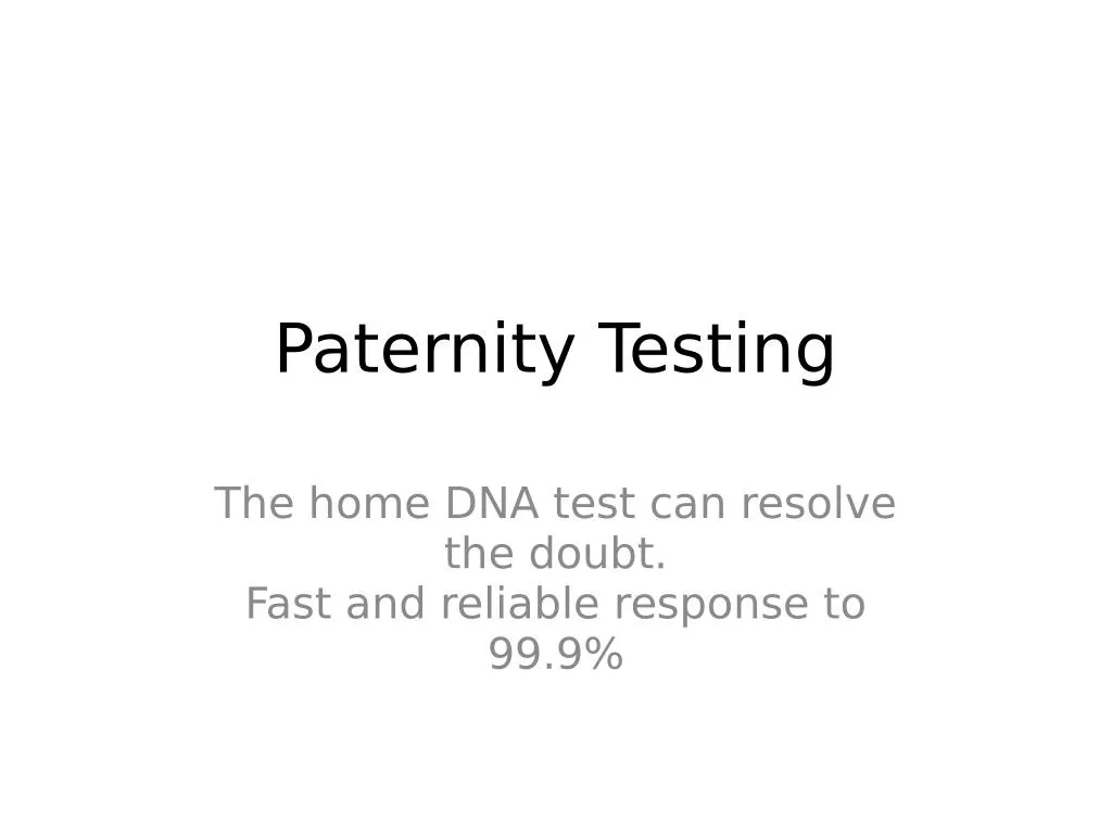 paternity testing