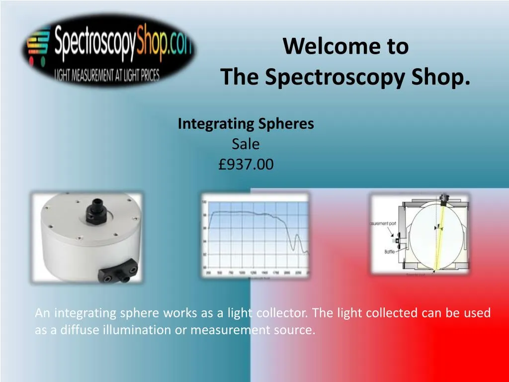 welcome to the spectroscopy shop