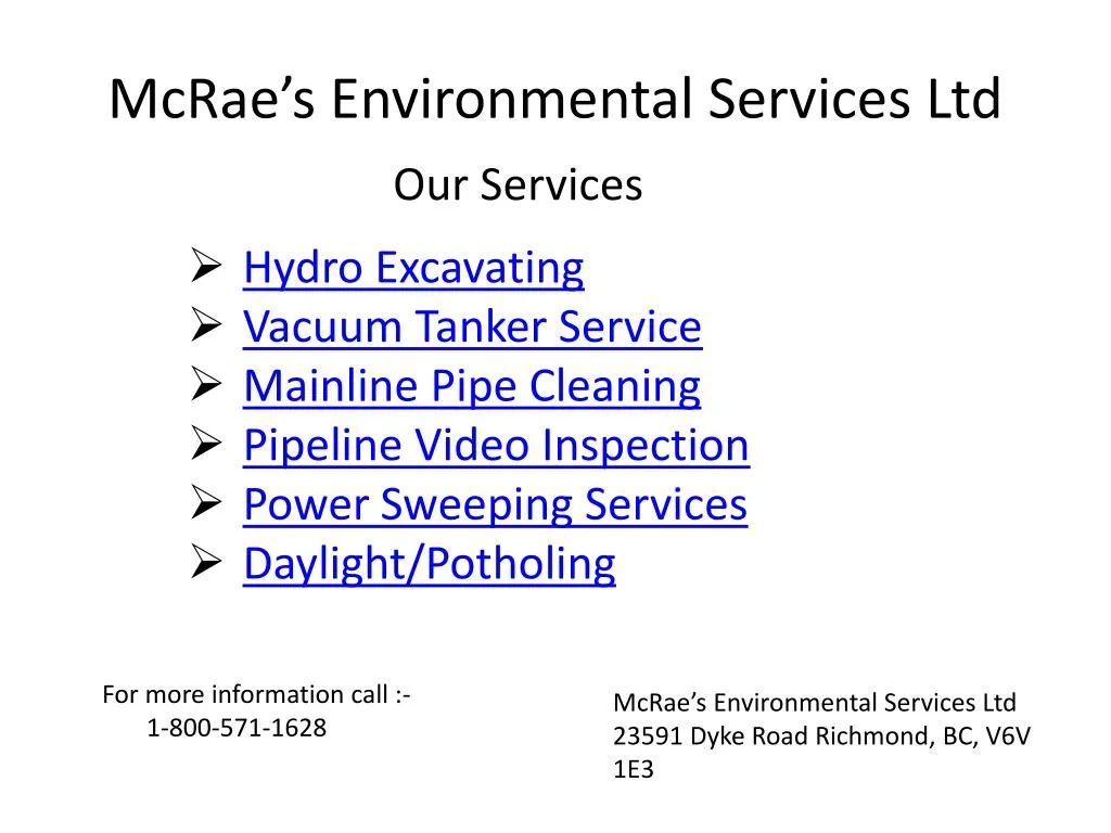 mcrae s environmental services ltd