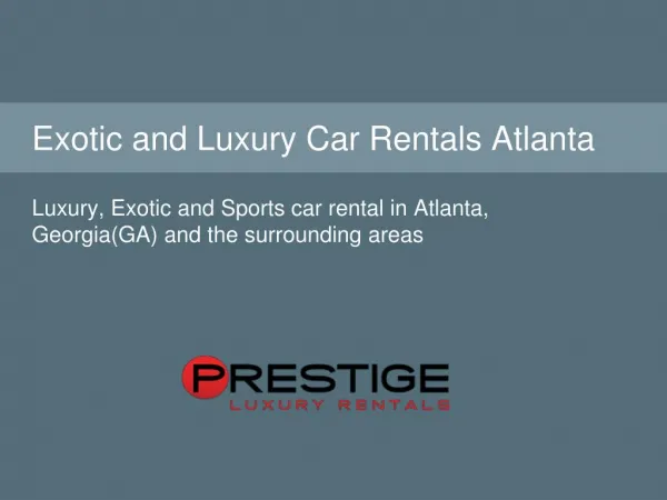 Collections for Exotic Cars to Rent in Atlanta
