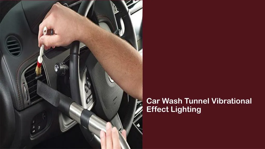 car wash tunnel vibrational effect lighting