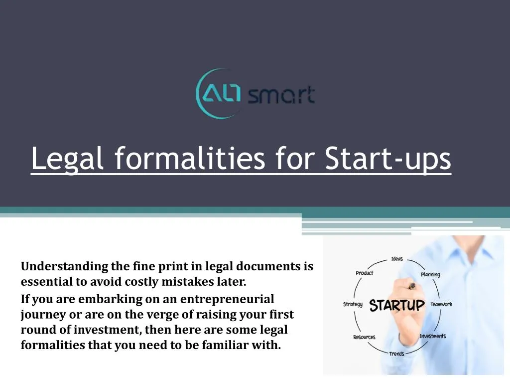 legal formalities for start ups