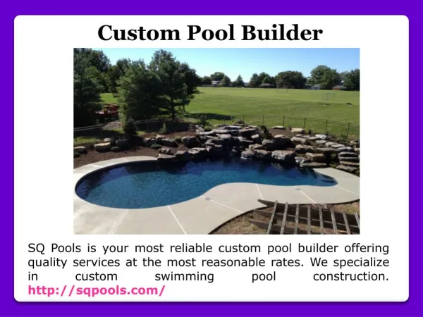 Pool construction