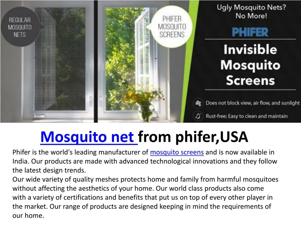 mosquito net from phifer usa