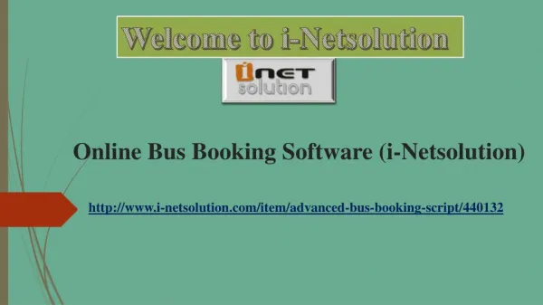 Online Bus Booking Software (i-Netsolution)