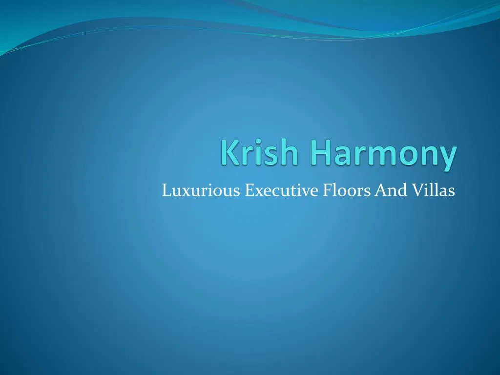 luxurious executive floors and villas