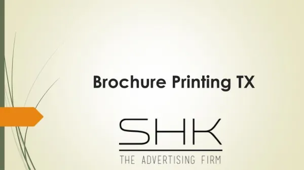 SHKadvertising | Brochures Printing TX