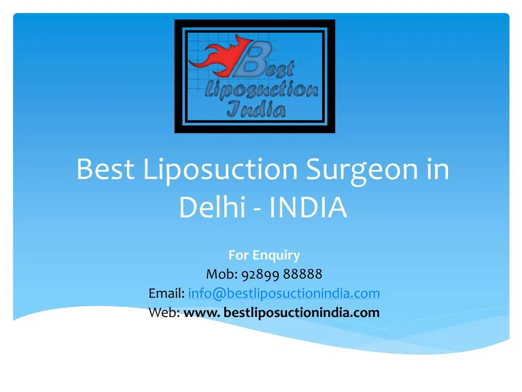 best liposuction surgeon in delhi india