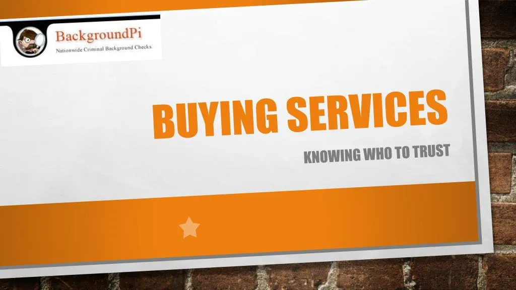 buying services