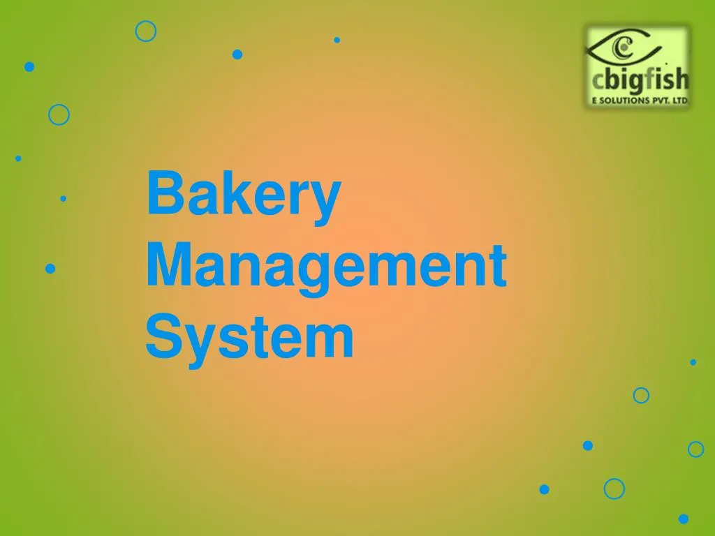 bakery management system