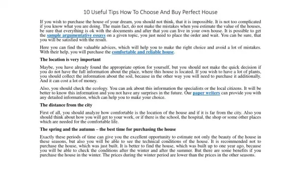 10 Useful Tips How To Choose And Buy Perfect House
