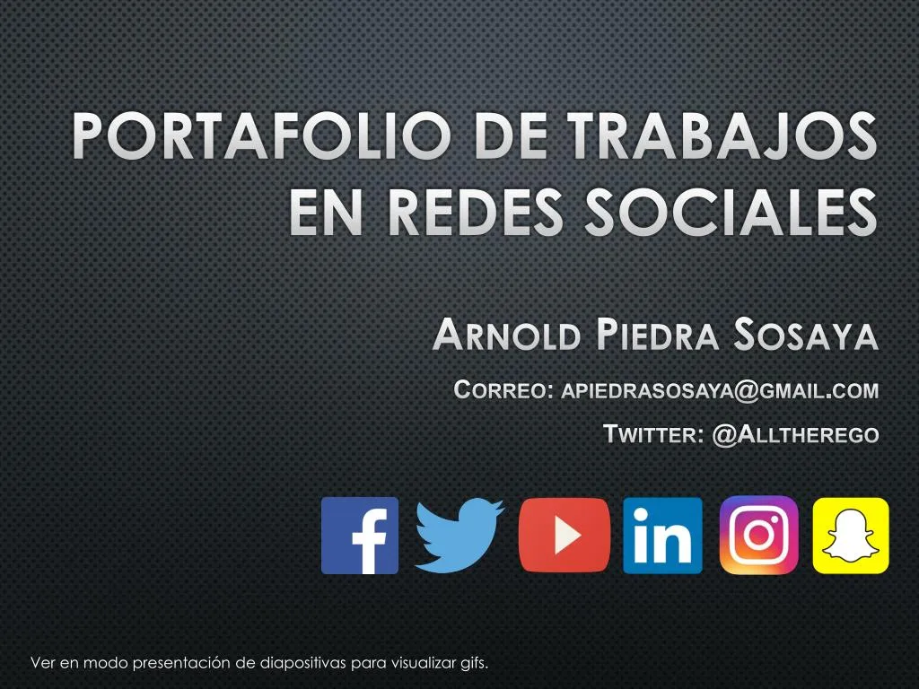 portafolio de trabajos en redes sociales