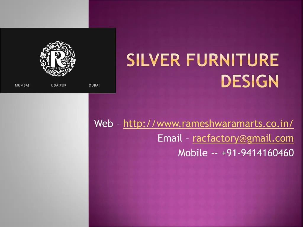 silver furniture design