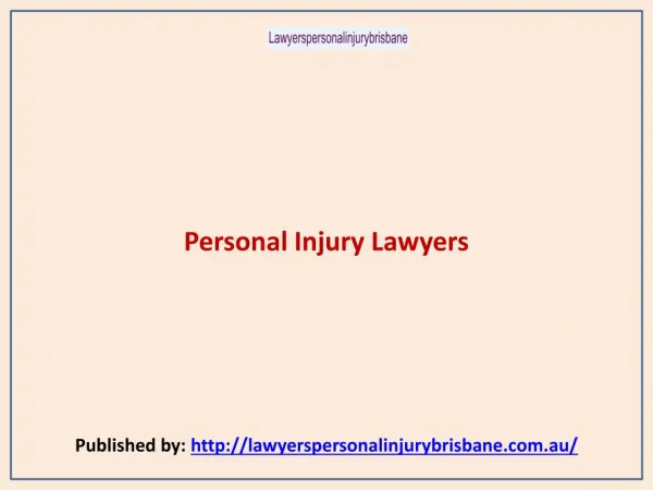 Lawyers Personal Injury Brisbane-Personal Injury Lawyers