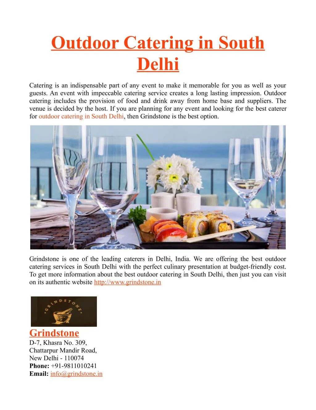 outdoor catering in south delhi
