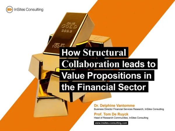 How structural collaboration leads to value propositions in the financial sector
