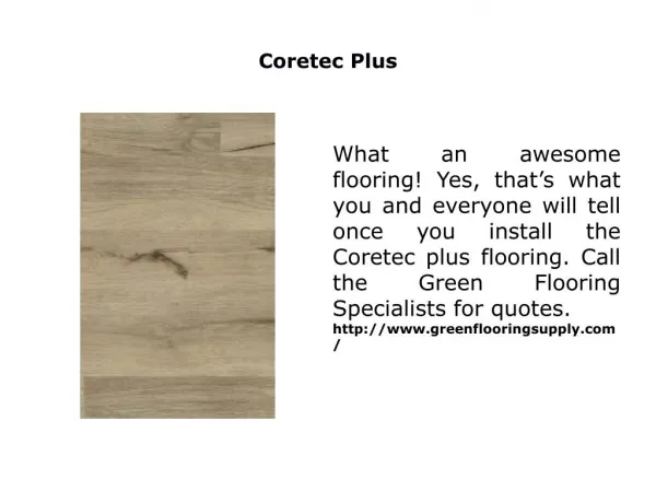 Coretec Plus Flooring