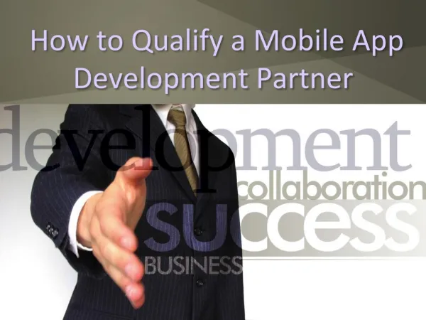 How to qualify a mobile app development partners