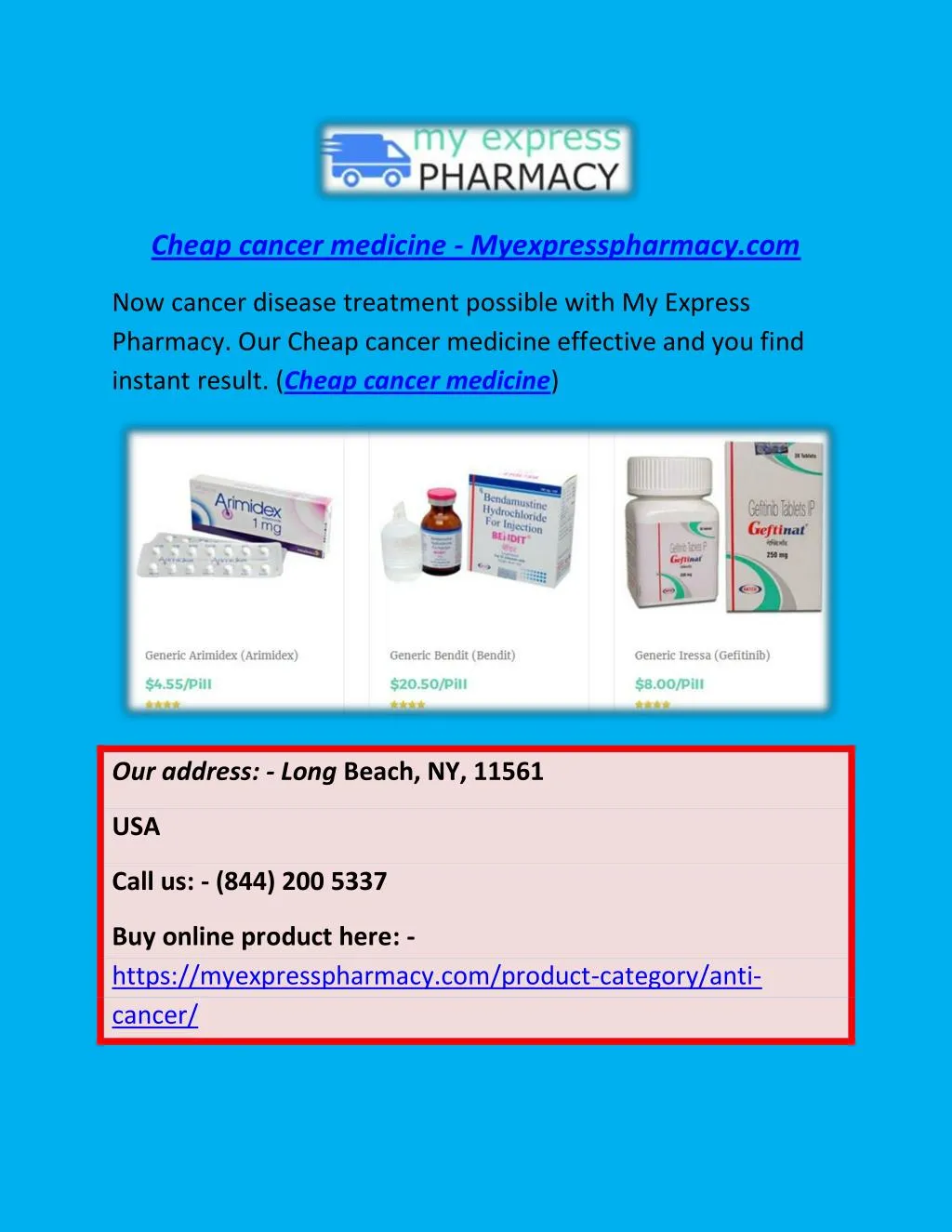 cheap cancer medicine myexpresspharmacy com