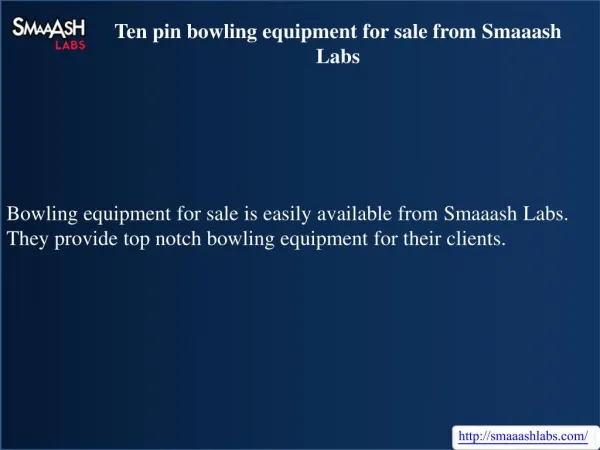 Ten pin bowling equipment for sale from Smaaash Labs