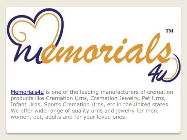 Cremation Urns, Cremation Jewelry, Sports Cremation Urns, Wooden Urns, Pet Urns - Memorials4u