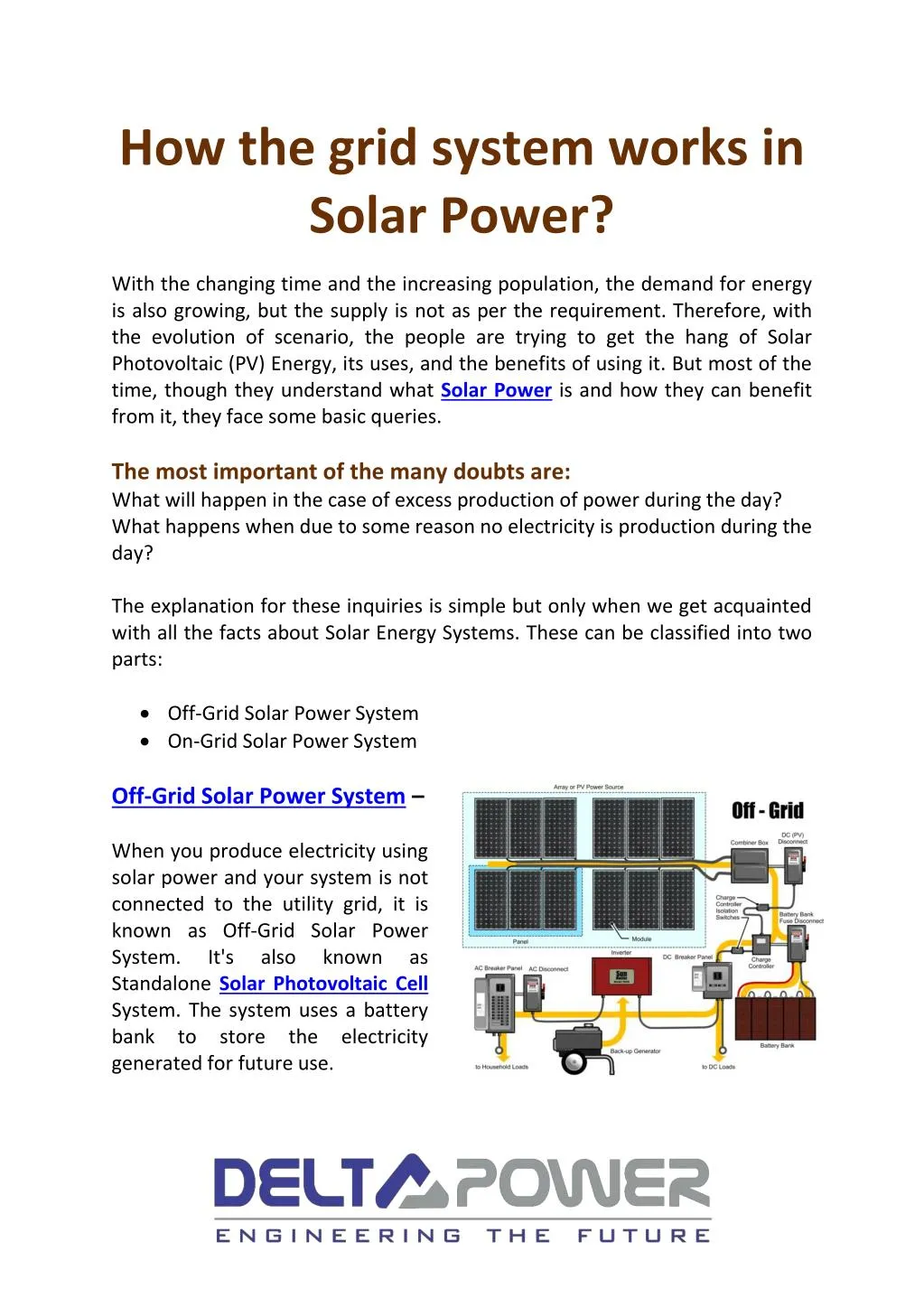 how the grid system works in solar power