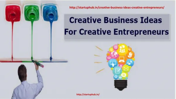 Creative Business Ideas For Creative Entrepreneurs