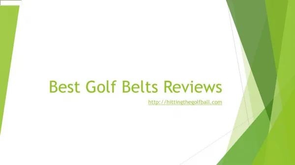 best golf belts
