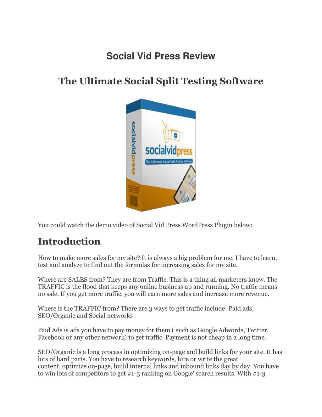 social vid press review